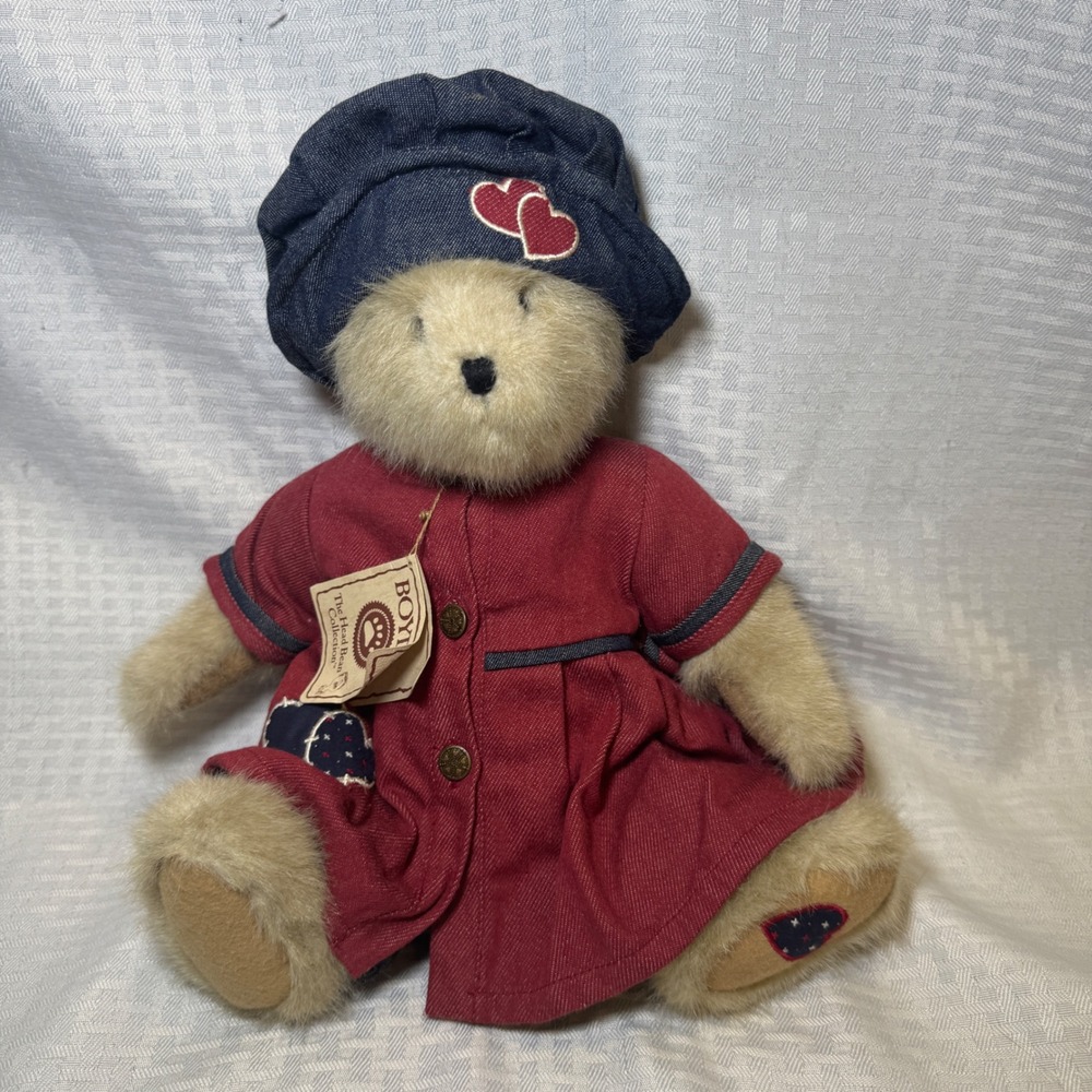 Vintage Boyds Bears Becca Bearheart Best Dressed Series Jointed Plush Red Dress